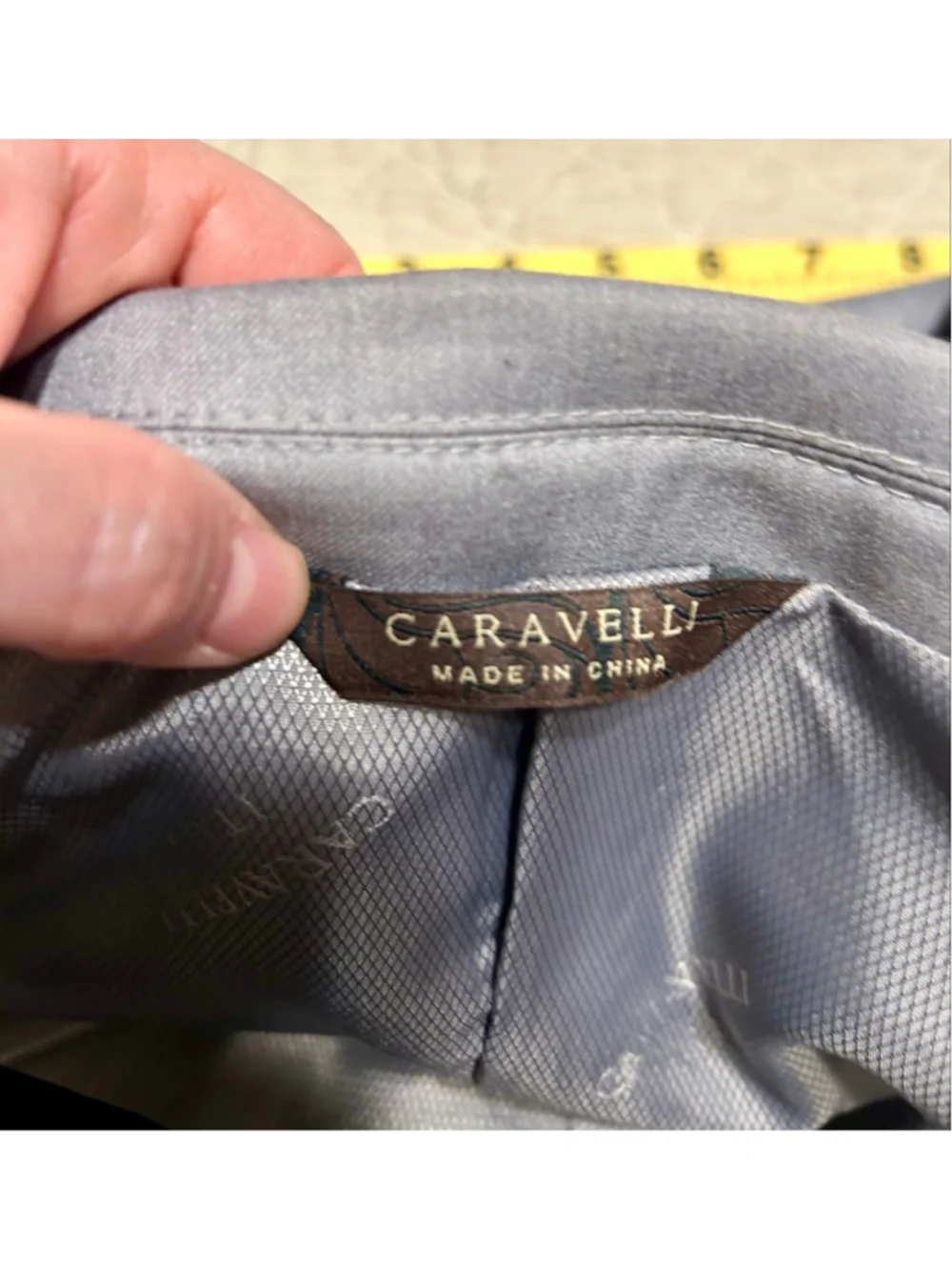 Caravelli Men’s Light Gray Oxford 2B Suit Blazer Sport Jacket Coat 44R Formal